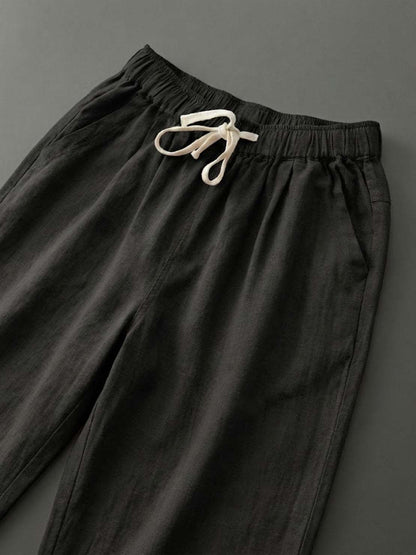Pantalones anchos con cordón ajustable para mujer
