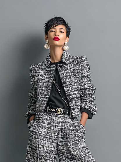 Conjunto de chaqueta de manga larga y pantalones informales, cómodo y moderno para el uso diario