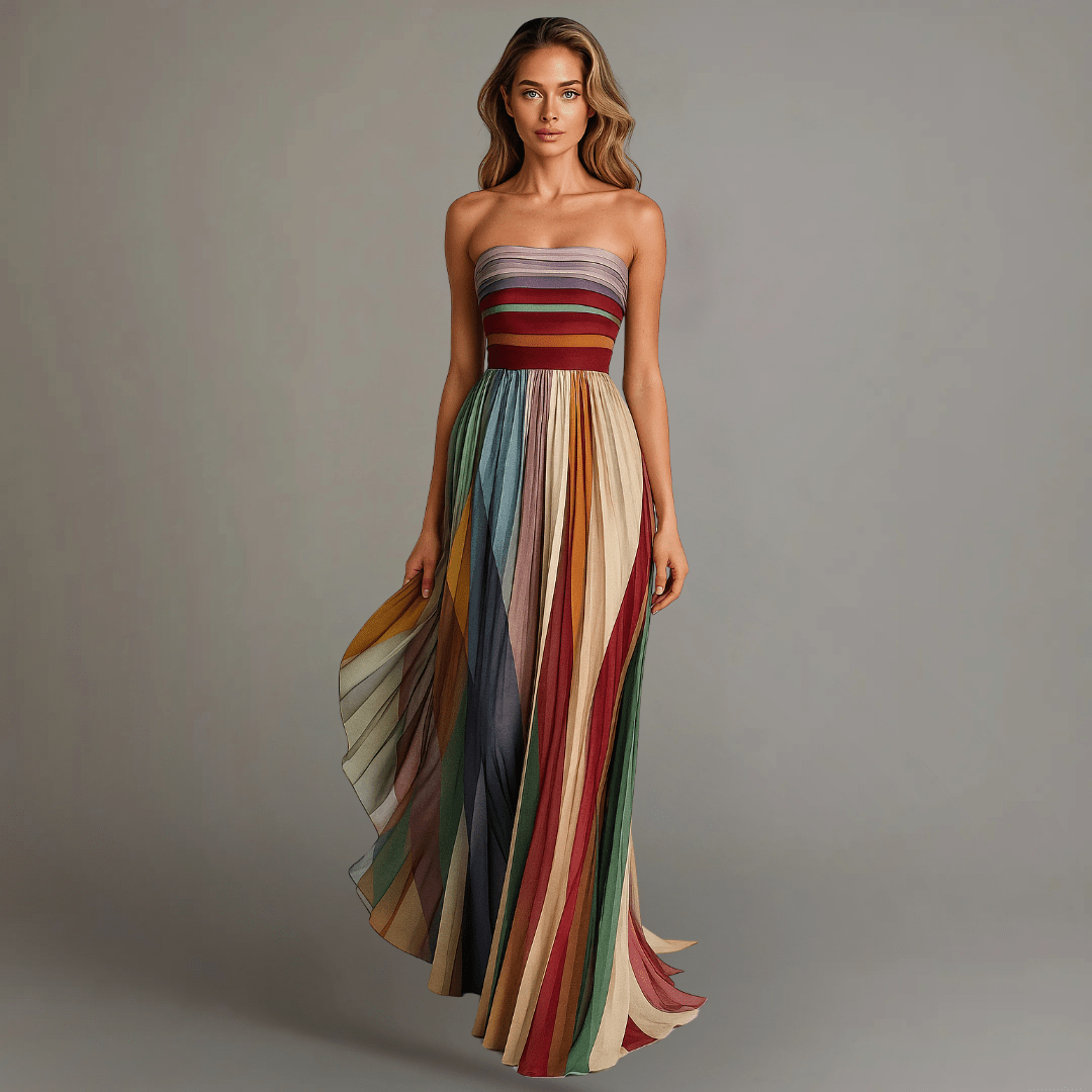 Fiorella™ | Robe colorée sans manches - LUNAEVE