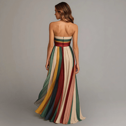 Vestido colorido sin mangas para mujer, ligero y elegante para verano