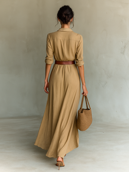 Lumin | Vestido Envolvente Elegante con Diseño Clásico de Verano