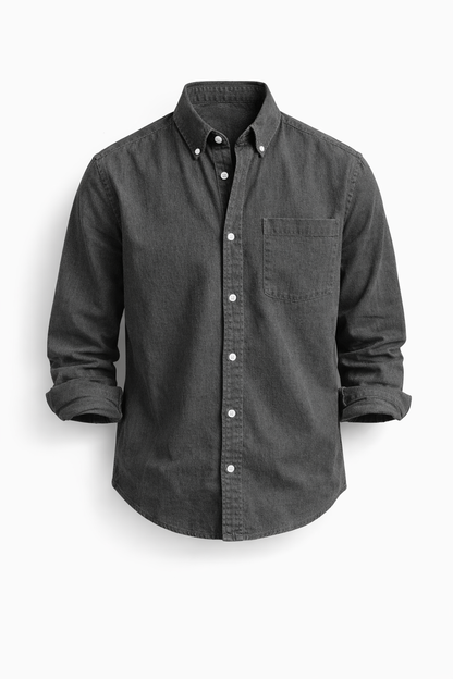 Camisa de lino con botones para hombre - fresca y elegante