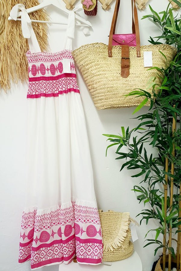 Gweneira | Vestido Maxi Bohemio con Cuello Cuadrado para Mujer de Playa