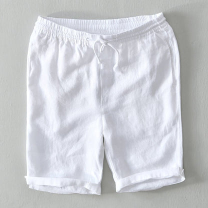 Herren Linen Bermuda Shorts mit Kordelzug