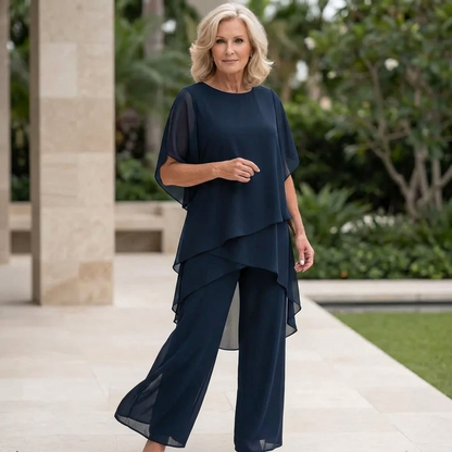 Nora | Conjunto con Pantalones Palazzo Drapeados para Mujer de Verano
