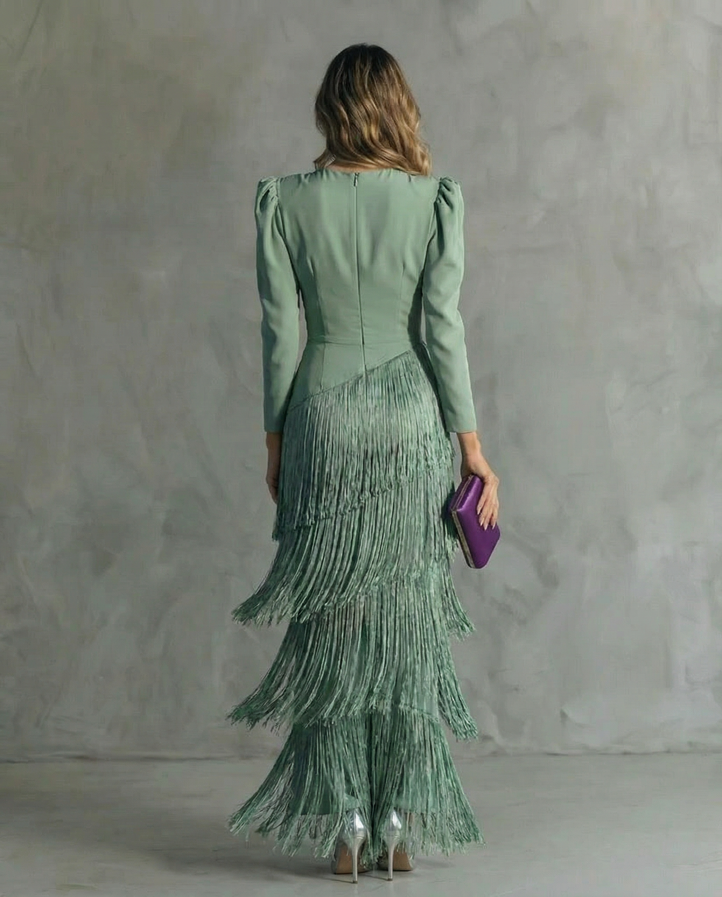 Vestido Midi con Mangas de Flecos | Estilo Bohemio