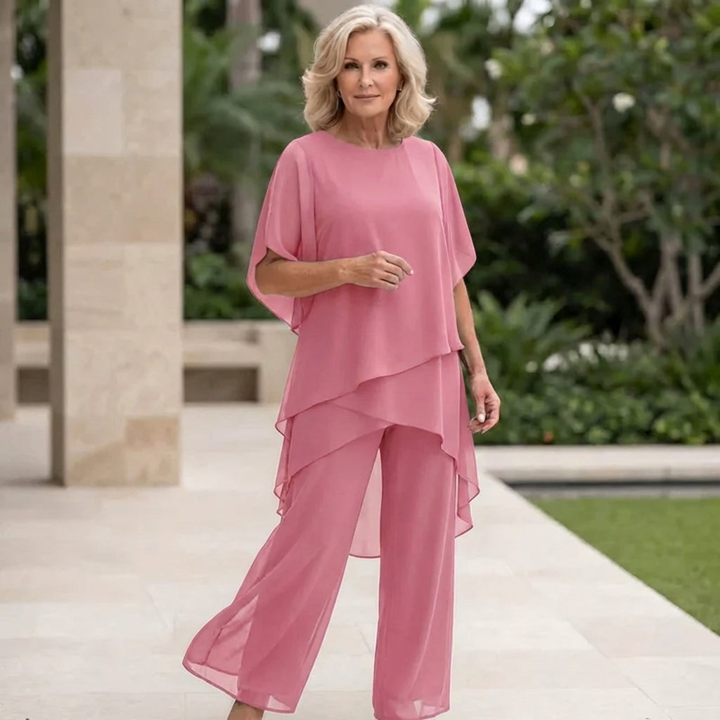 Nora | Conjunto con Pantalones Palazzo Drapeados para Mujer de Verano