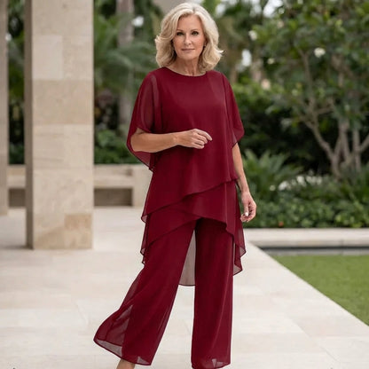 Nora | Conjunto con Pantalones Palazzo Drapeados para Mujer de Verano