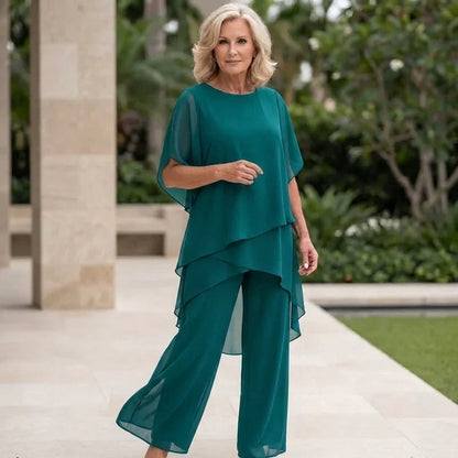 Nora | Conjunto con Pantalones Palazzo Drapeados para Mujer de Verano