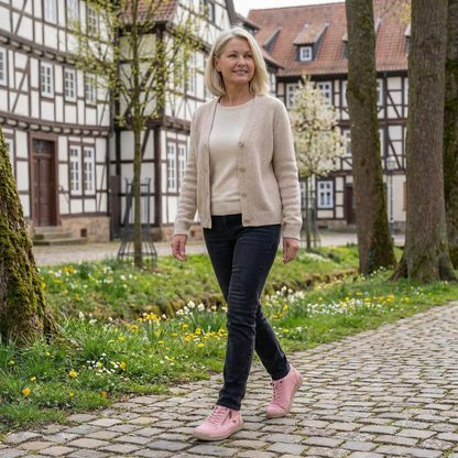 Zapatillas ortopédicas femeninas con cremallera, ligeras y cómodas