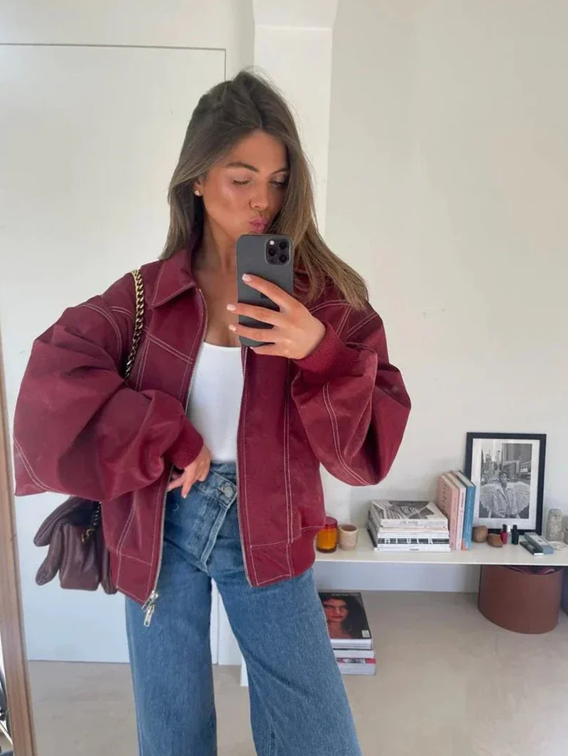 Belle | Chaqueta oversize en contraste