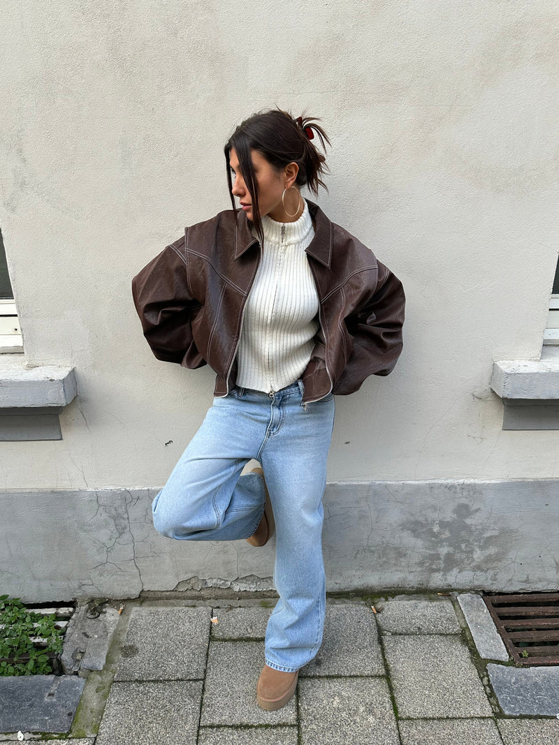 Belle | Chaqueta oversize en contraste