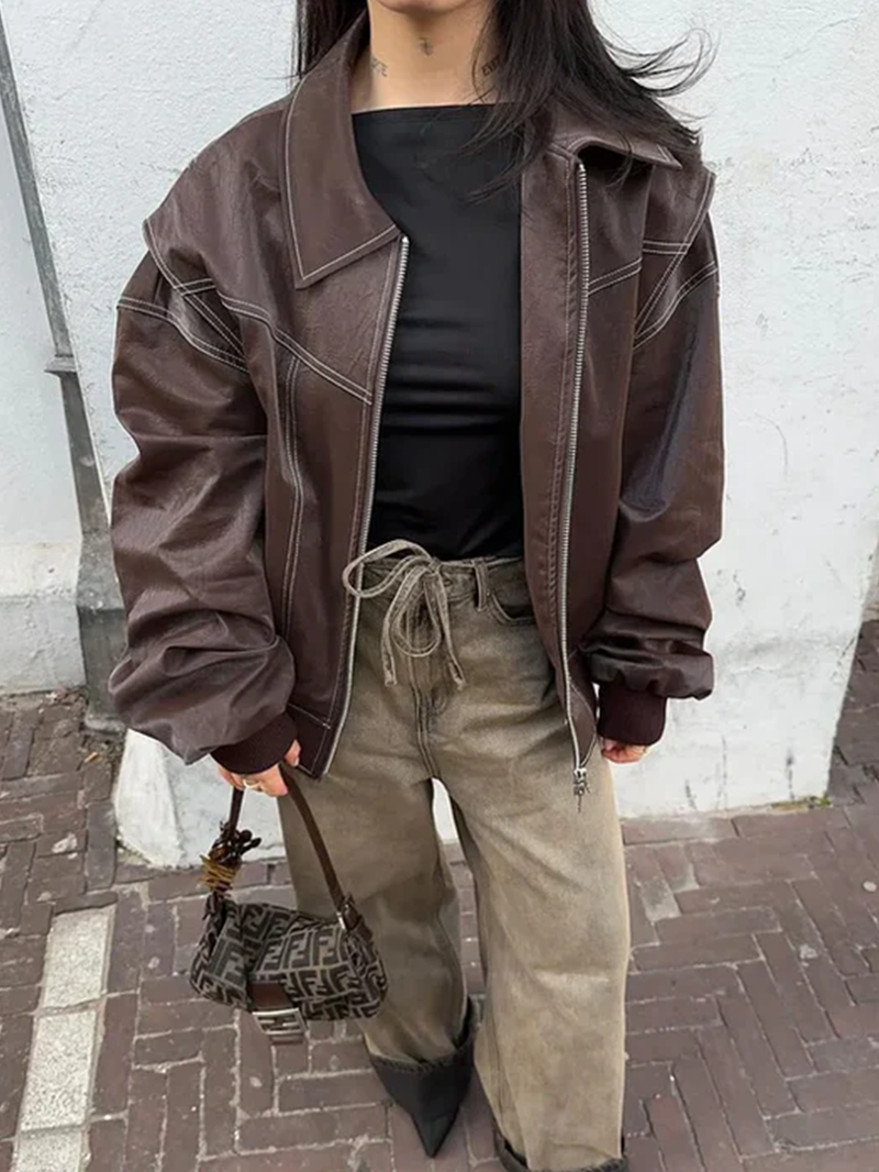 Belle | Chaqueta oversize en contraste