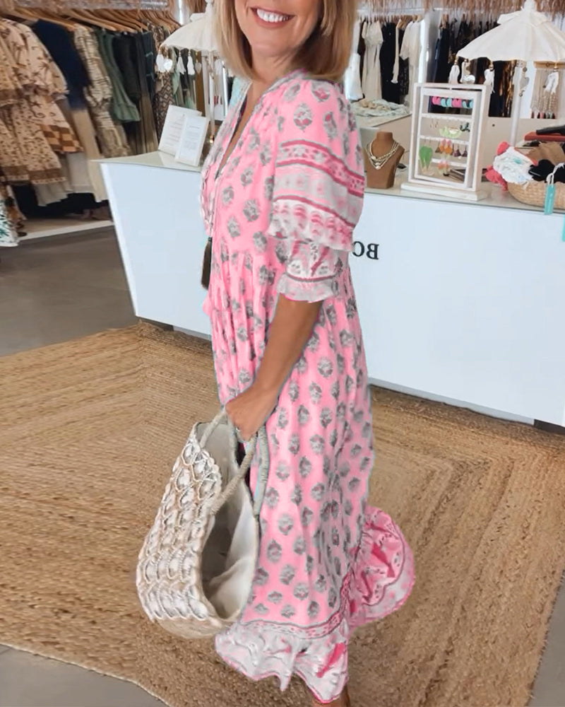 Vestido bohemio para mujer, ligero y versátil para verano o festival
