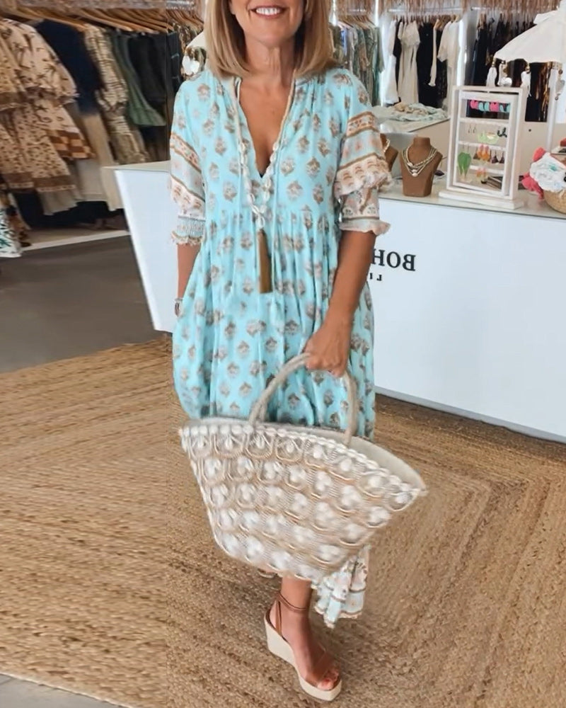 Vestido bohemio para mujer, ligero y versátil para verano o festival