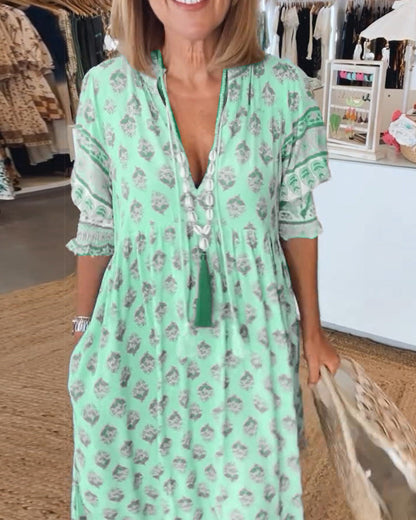 Vestido bohemio para mujer, ligero y versátil para verano o festival