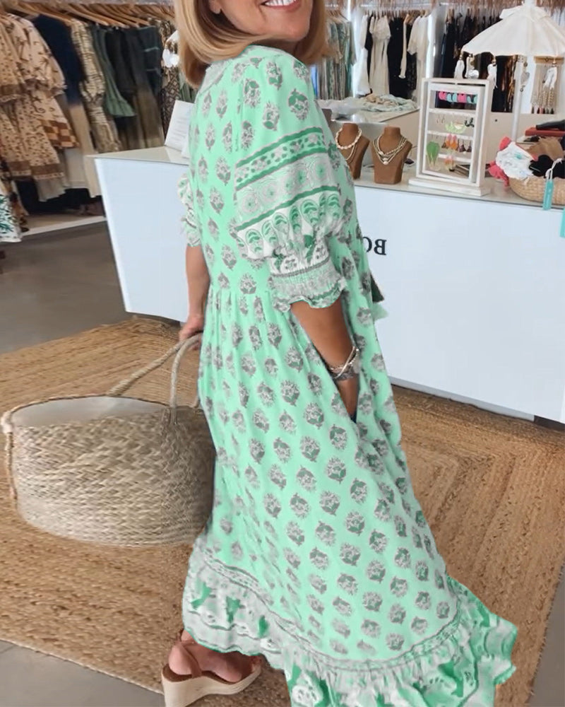 Vestido bohemio para mujer, ligero y versátil para verano o festival