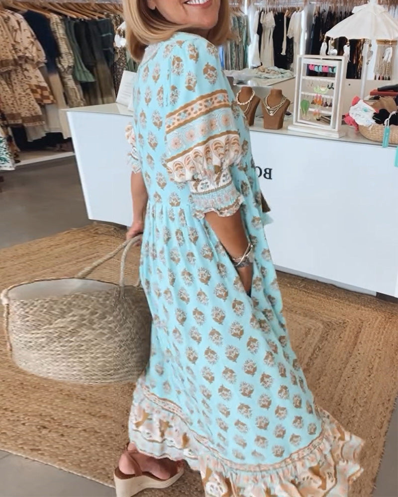 Vestido bohemio para mujer, ligero y versátil para verano o festival