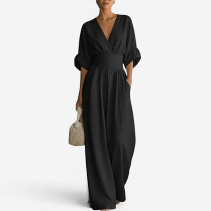Camila | Mono Elegante de Punto con Cuello Redondo para Mujer de Verano Elegante