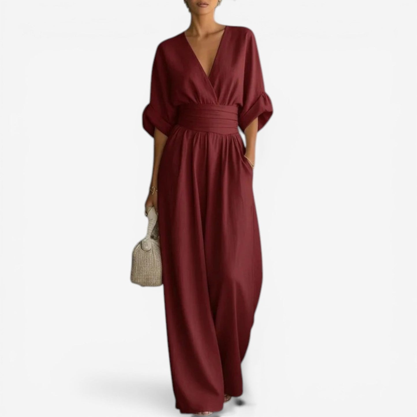 Camila | Mono Elegante de Punto con Cuello Redondo para Mujer de Verano Elegante