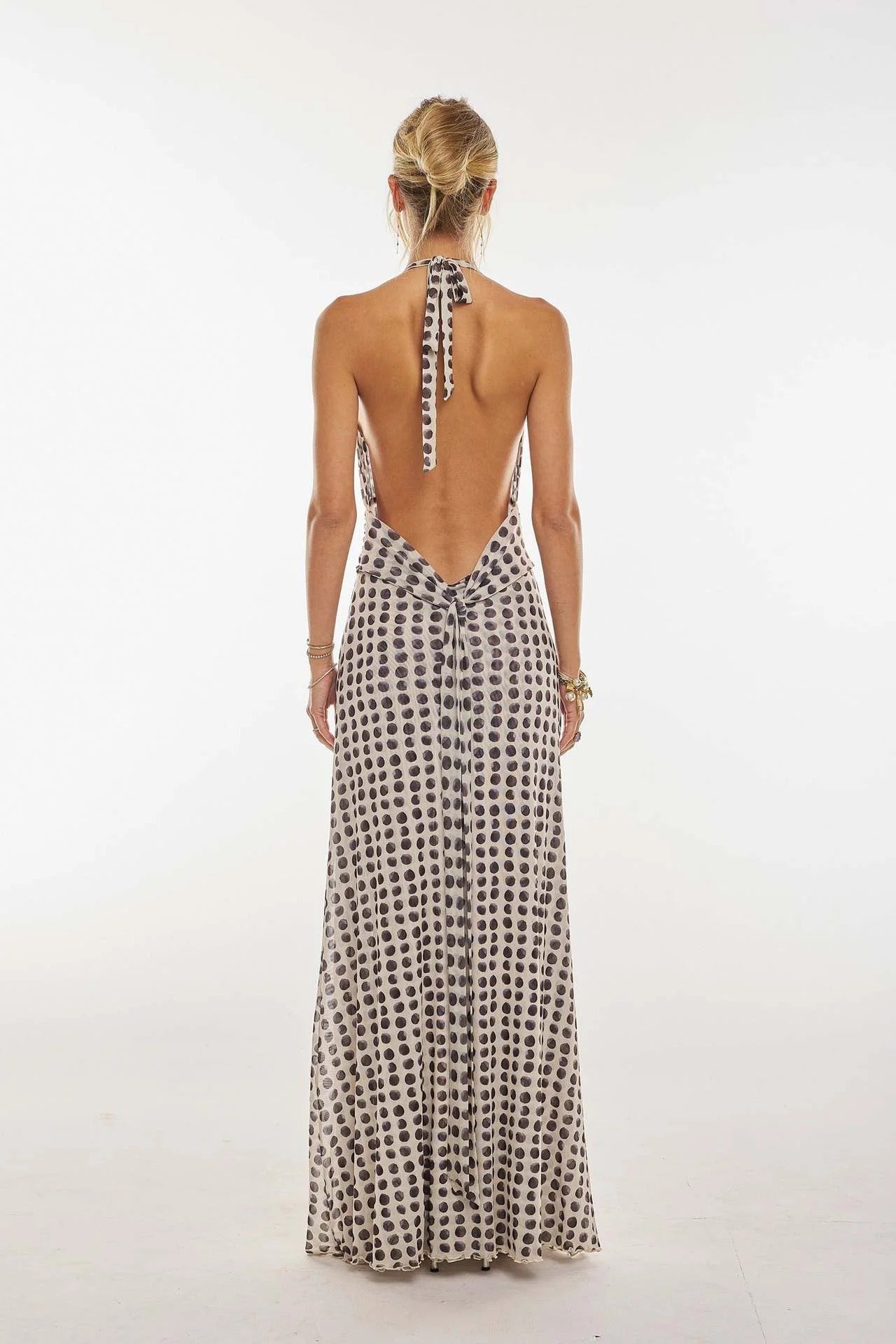 Vestido maxi con escote en V para mujer - Elegancia sofisticada para verano