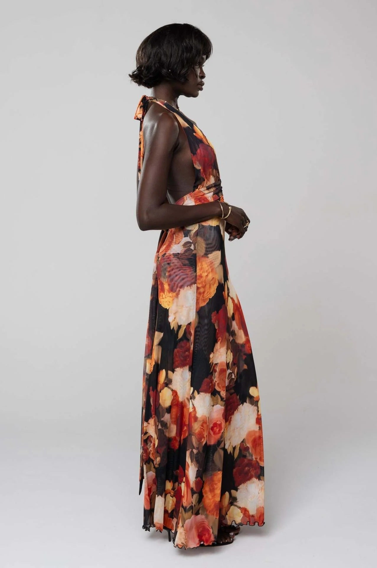 Vestido maxi con escote en V para mujer - Elegancia sofisticada para verano