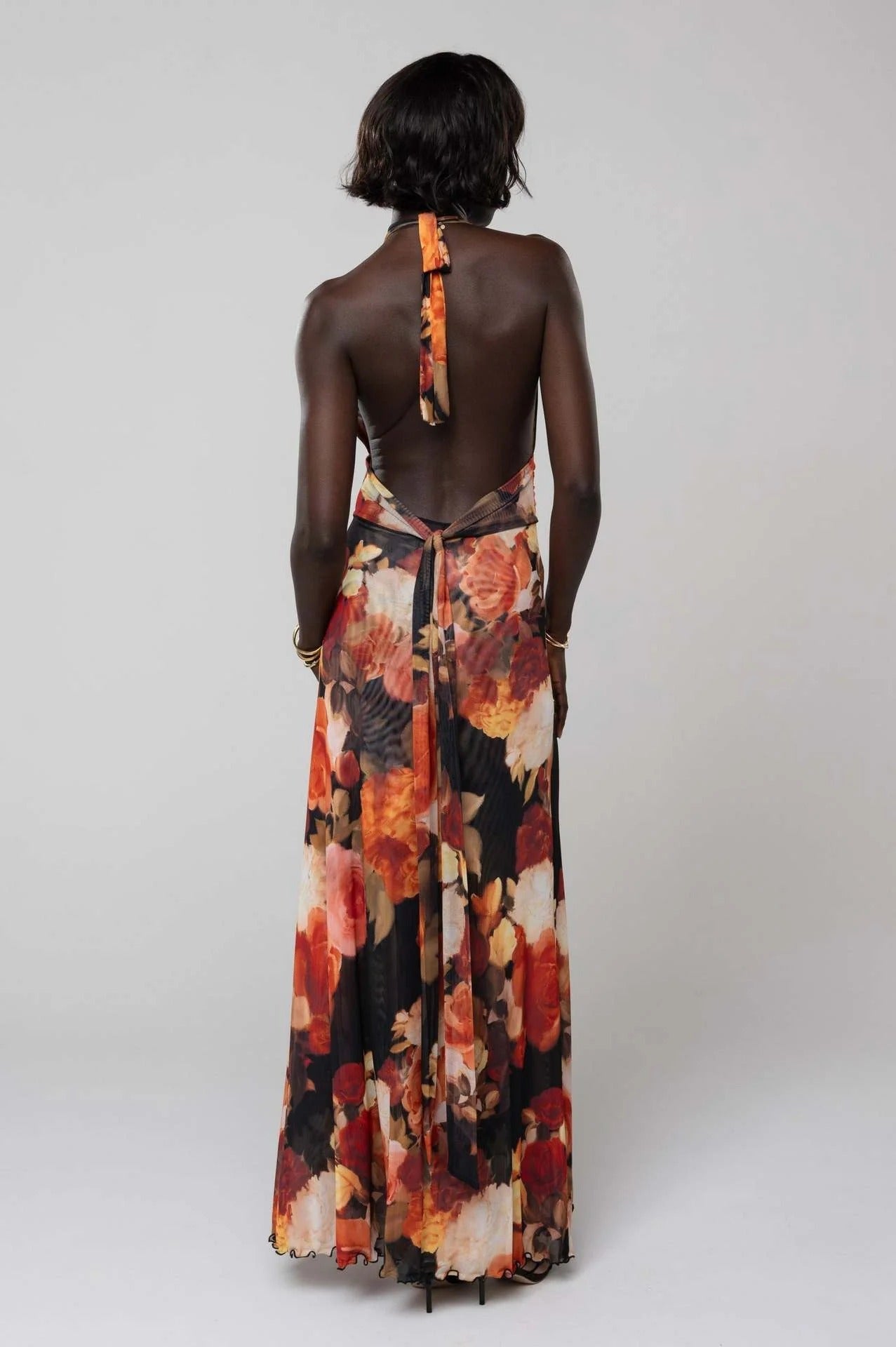 Vestido maxi con escote en V para mujer - Elegancia sofisticada para verano