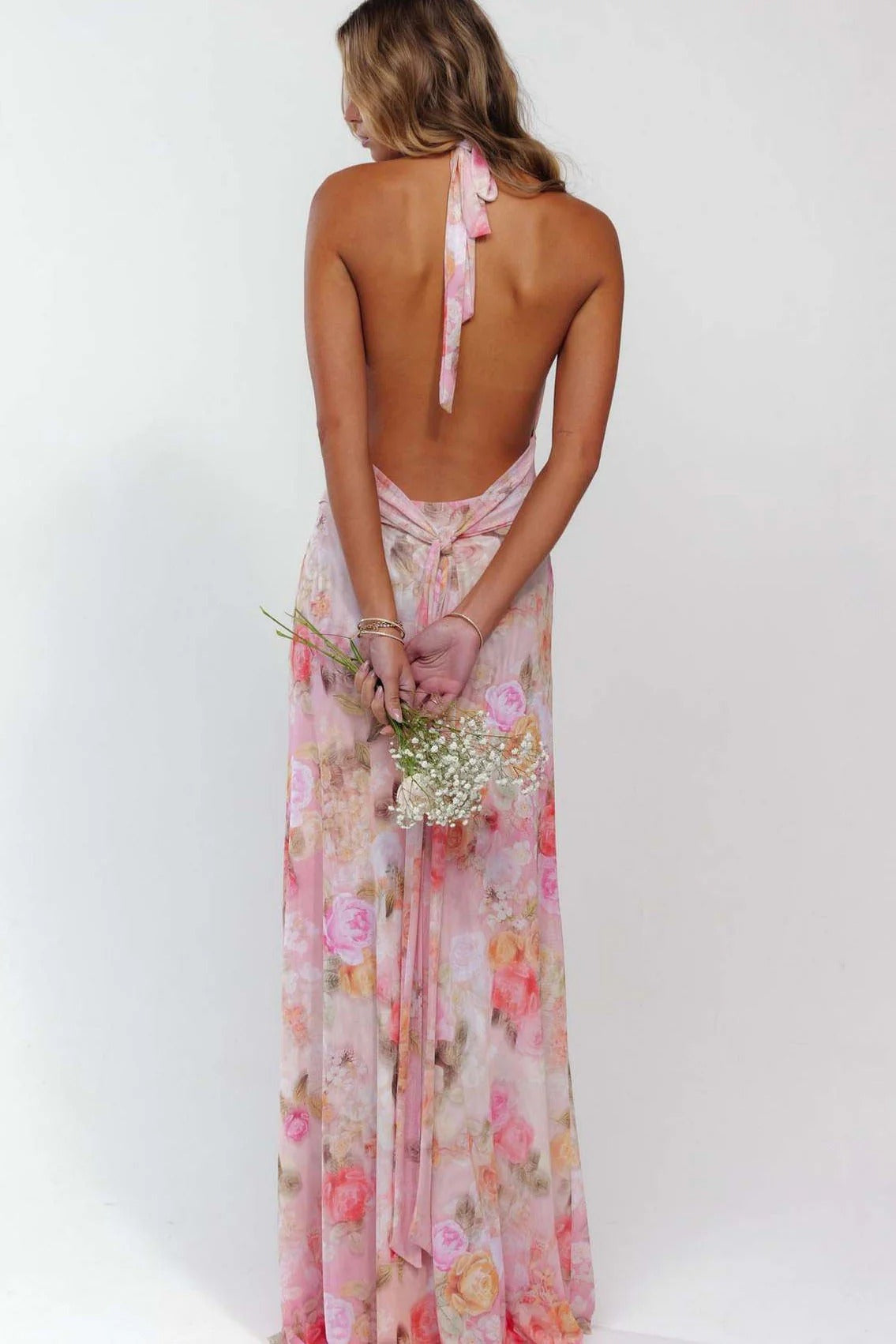 Vestido maxi con escote en V para mujer - Elegancia sofisticada para verano