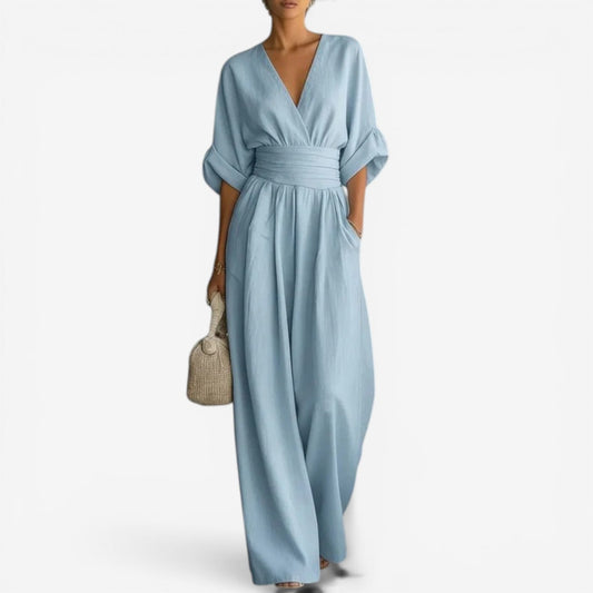 Camila | Mono Elegante de Punto con Cuello Redondo para Mujer de Verano Elegante