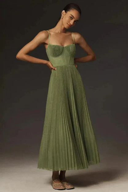 Vestido midi elegante para mujer, ligero y sofisticado para fiesta u oficina