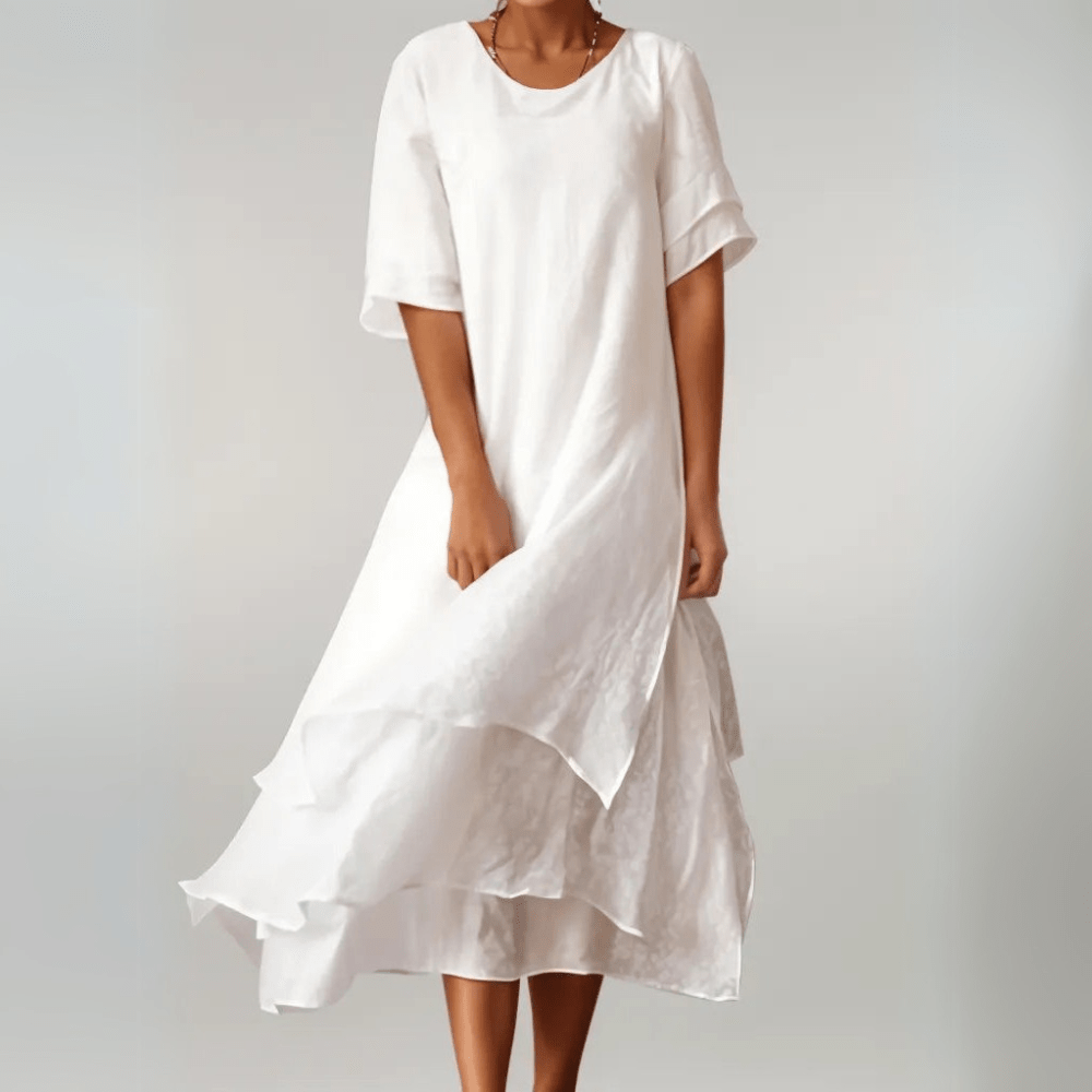 Vestido maxi de algodón para mujer, ligero y elegante para verano o diario
