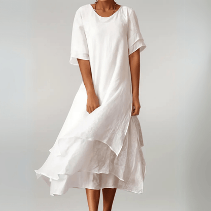 Vestido maxi de algodón para mujer, ligero y elegante para verano o diario