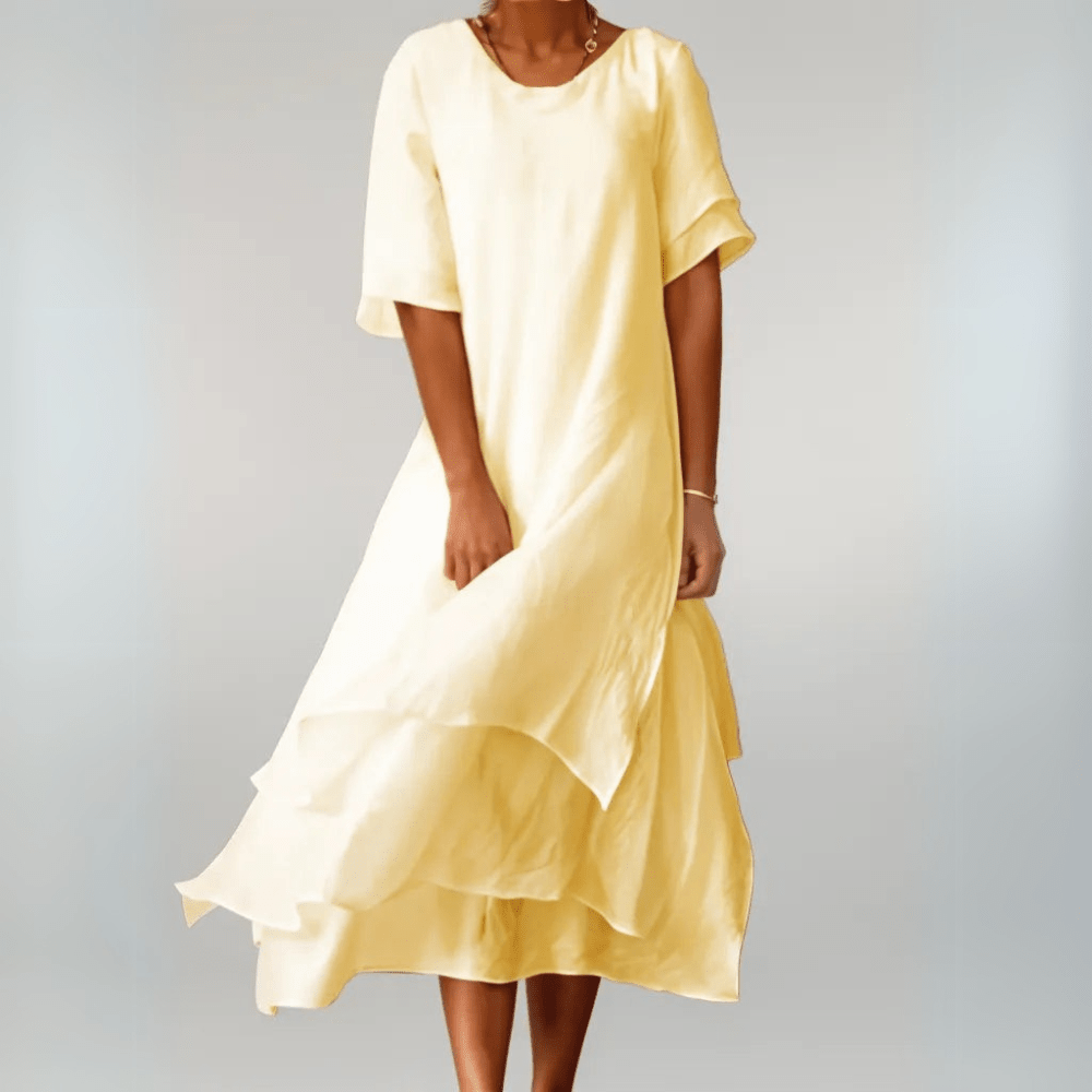 Vestido maxi de algodón para mujer, ligero y elegante para verano o diario