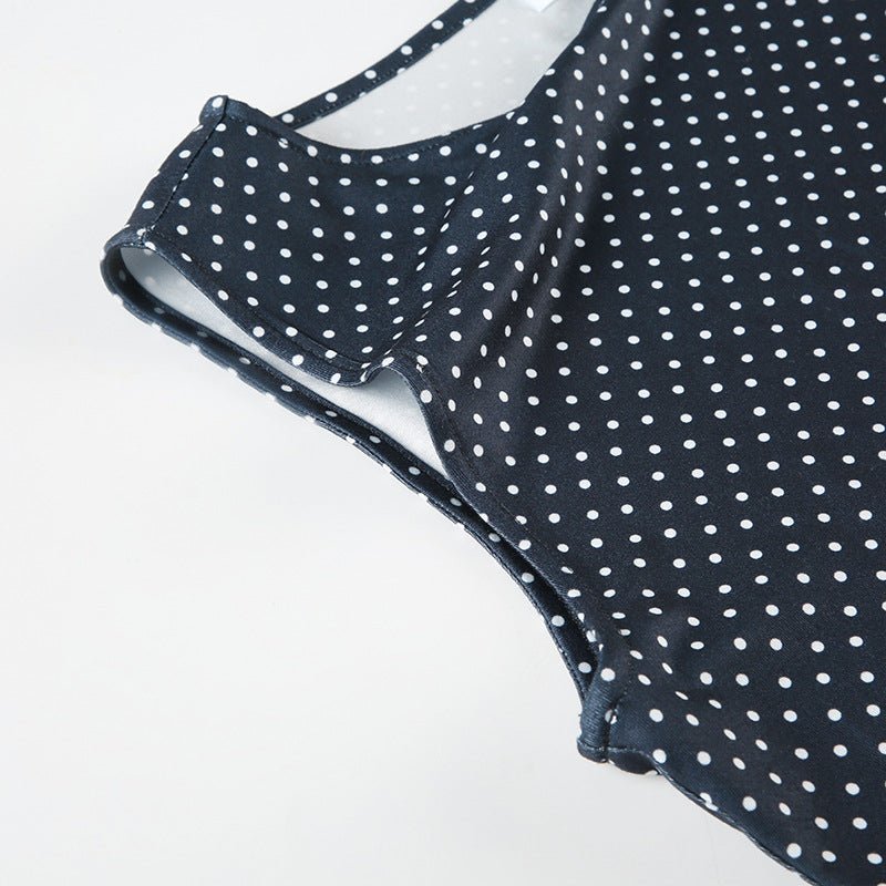 Vestido mini con lunares para mujer, ligero y elegante para verano o fiesta