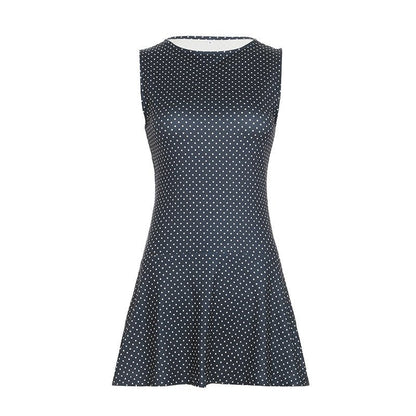 Vestido mini con lunares para mujer, ligero y elegante para verano o fiesta