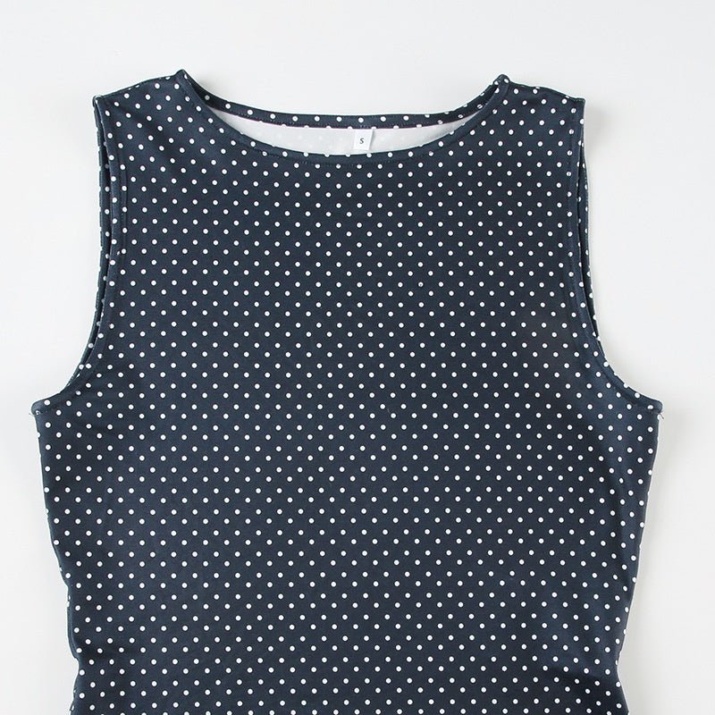 Vestido mini con lunares para mujer, ligero y elegante para verano o fiesta