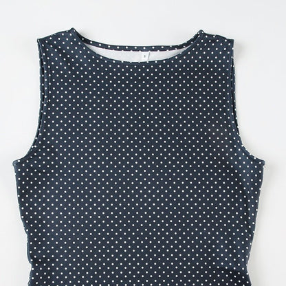 Vestido mini con lunares para mujer, ligero y elegante para verano o fiesta