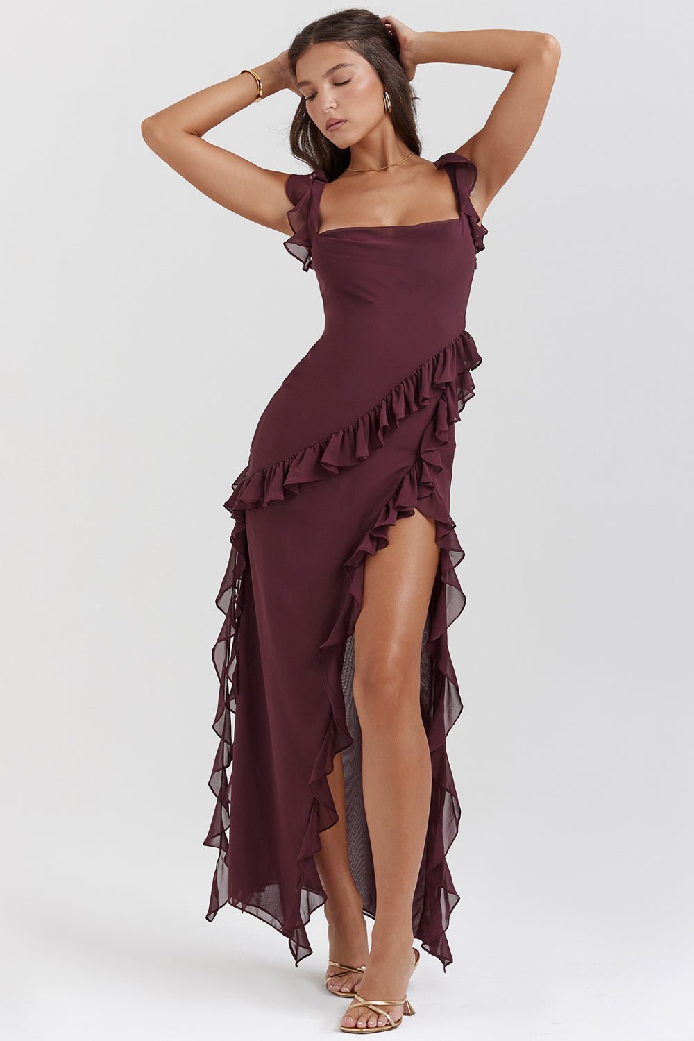 Vestido maxi elegante para mujer, ligero y sofisticado para fiesta o verano