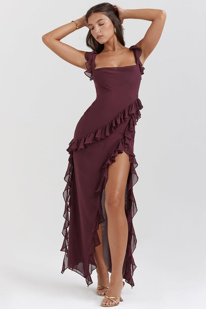 Vestido maxi elegante para mujer, ligero y sofisticado para fiesta o verano