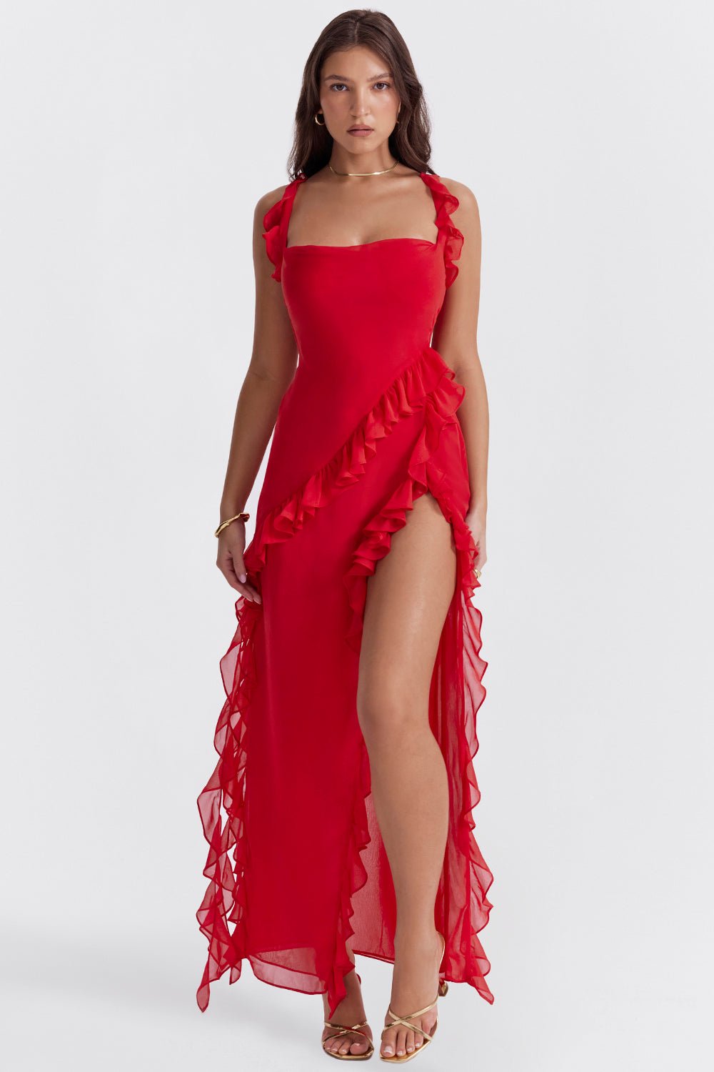 Vestido maxi elegante para mujer, ligero y sofisticado para fiesta o verano