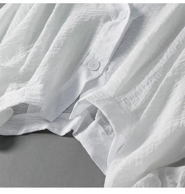 Blusa de Lino con Escote en V y Manga Murciélago | Verano Elegante