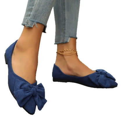 Zapatillas bailarinas con detalle de lazo para mujer - Elegancia femenina y clásica