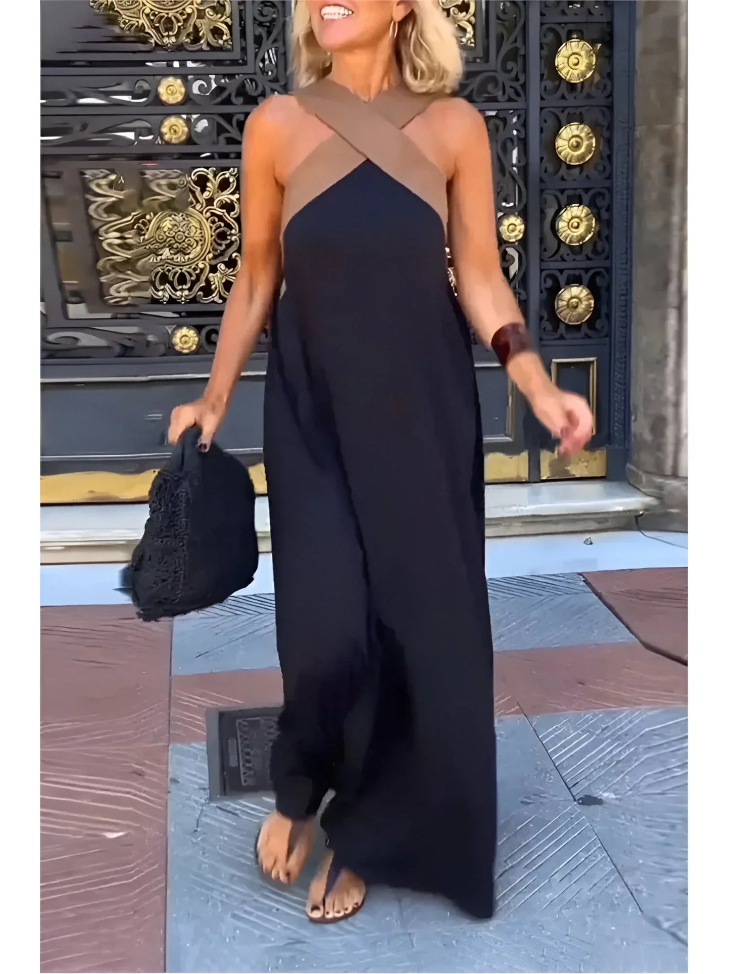 Vestido de Corte Cruzado con Estilo Elegante | Manga Larga