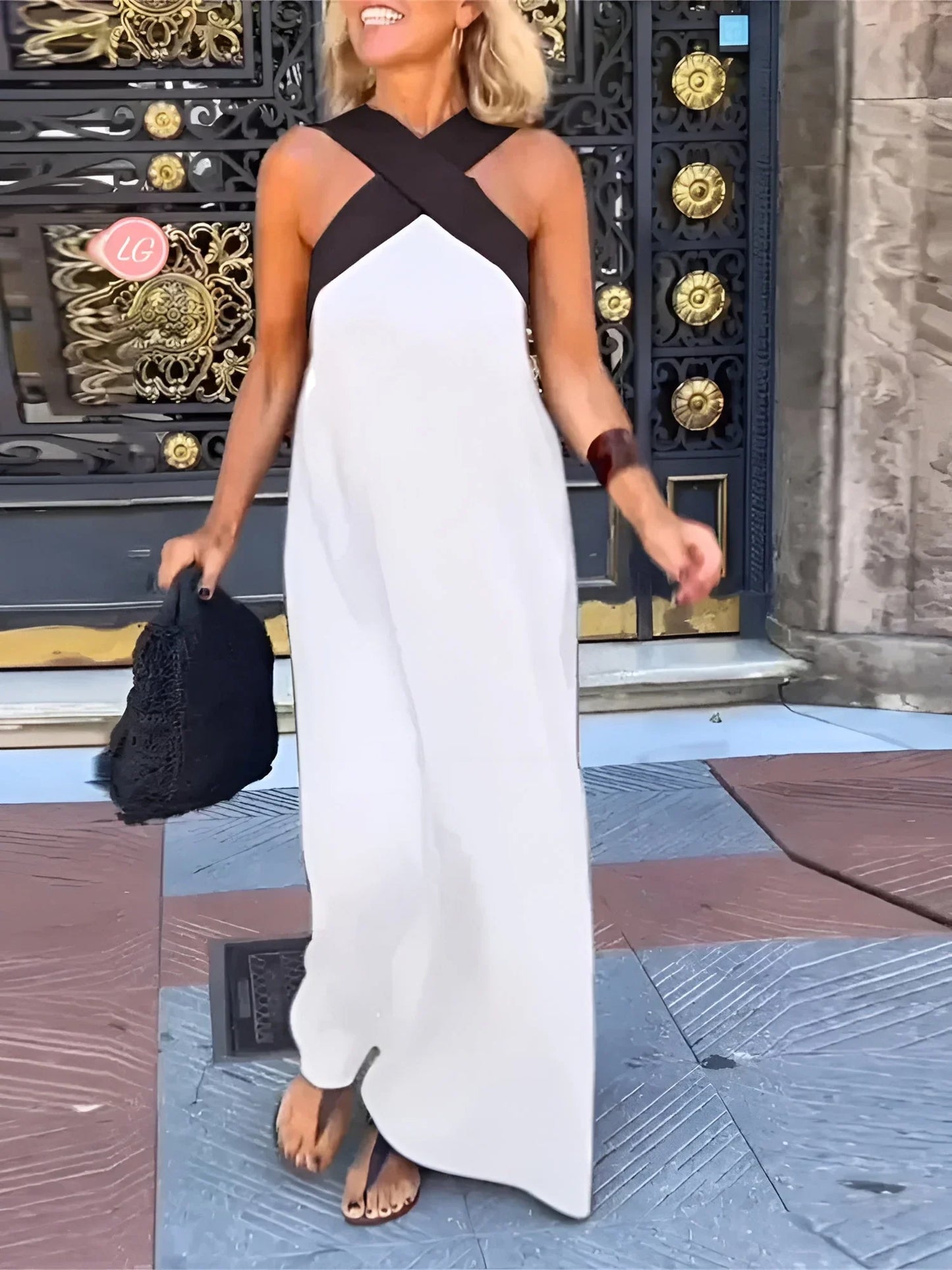 Vestido de Corte Cruzado con Estilo Elegante | Manga Larga