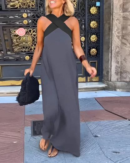 Vestido de Corte Cruzado con Estilo Elegante | Manga Larga