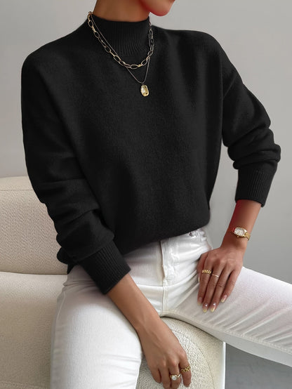 Yvonne | Jersey de Punto Elegante y Cálido con Cuello Standing para Mujer