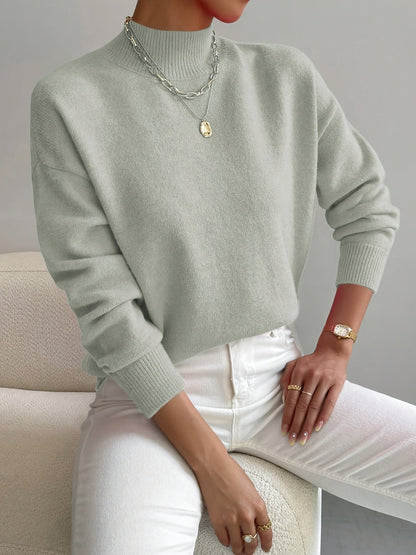 Yvonne | Jersey de Punto Elegante y Cálido con Cuello Standing para Mujer