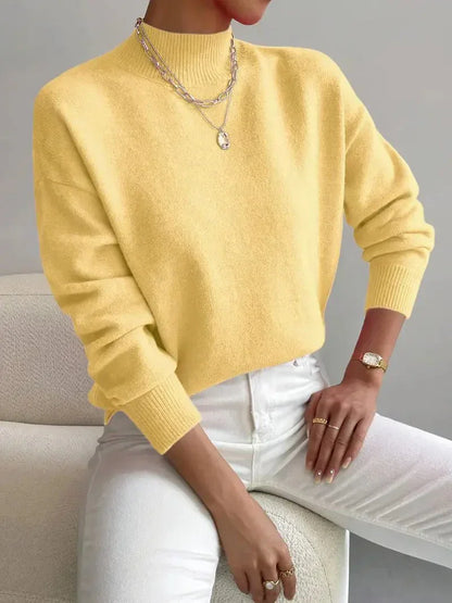 Yvonne | Jersey de Punto Elegante y Cálido con Cuello Standing para Mujer