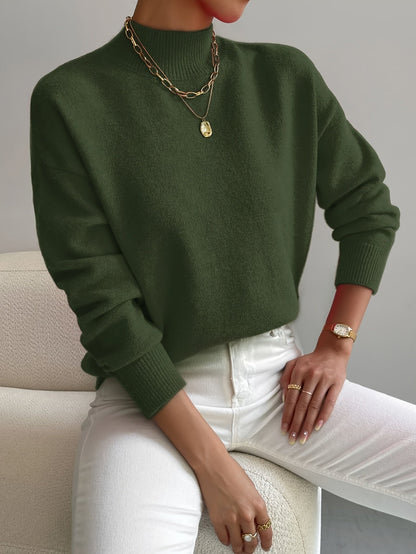 Yvonne | Jersey de Punto Elegante y Cálido con Cuello Standing para Mujer