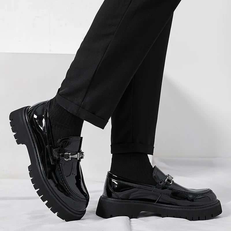 Mocasines de Cuero para Hombre con Plataforma | Estilo Negocios y Casual